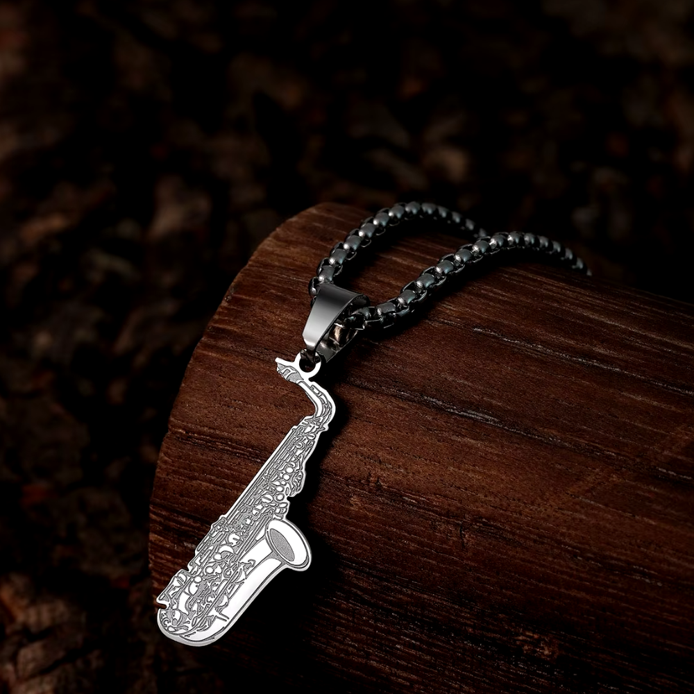 Collier Saxophone Argent