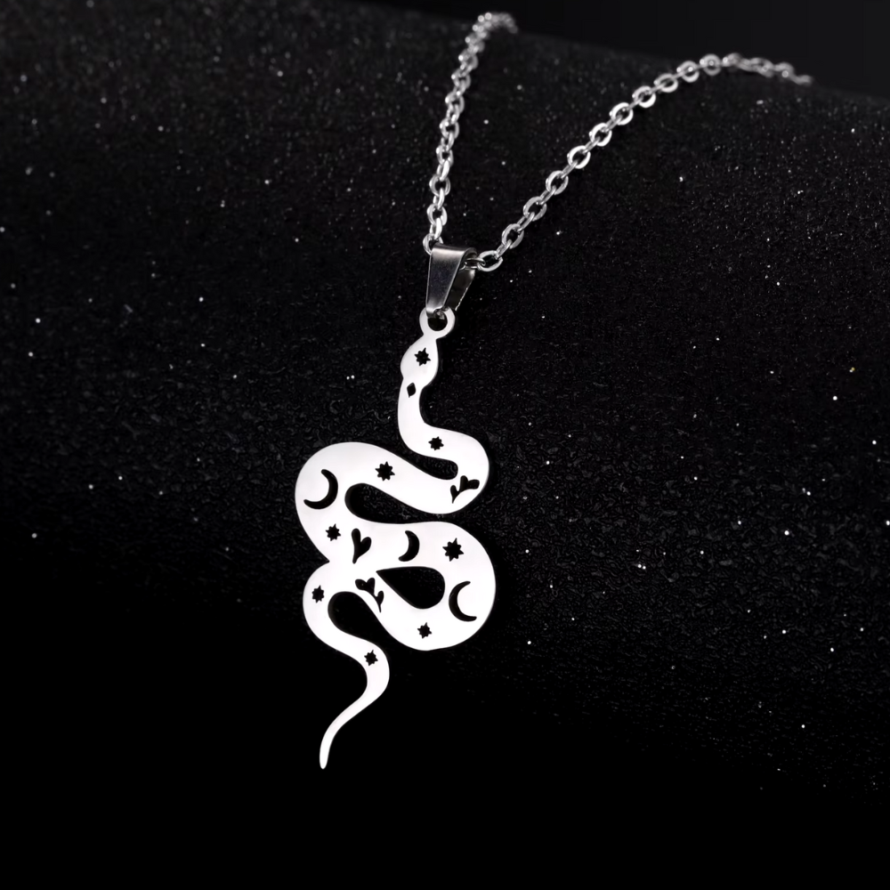 Collier Serpent Femme Acier Argent