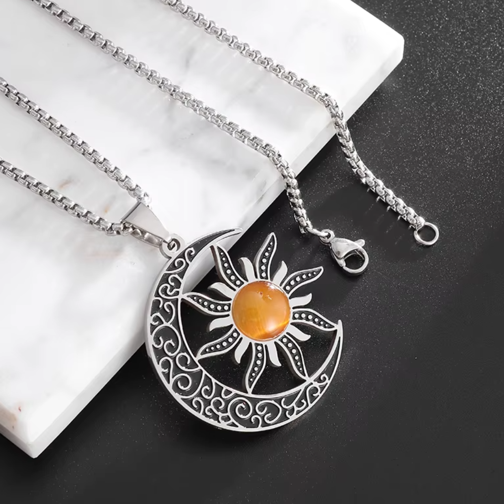 Collier Soleil Celtique Acier