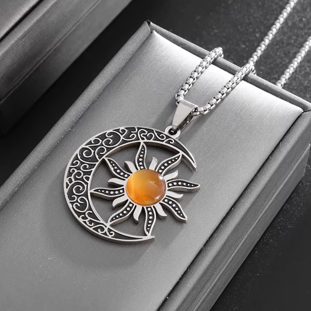 Collier Soleil Celtique Acier Inoxydable