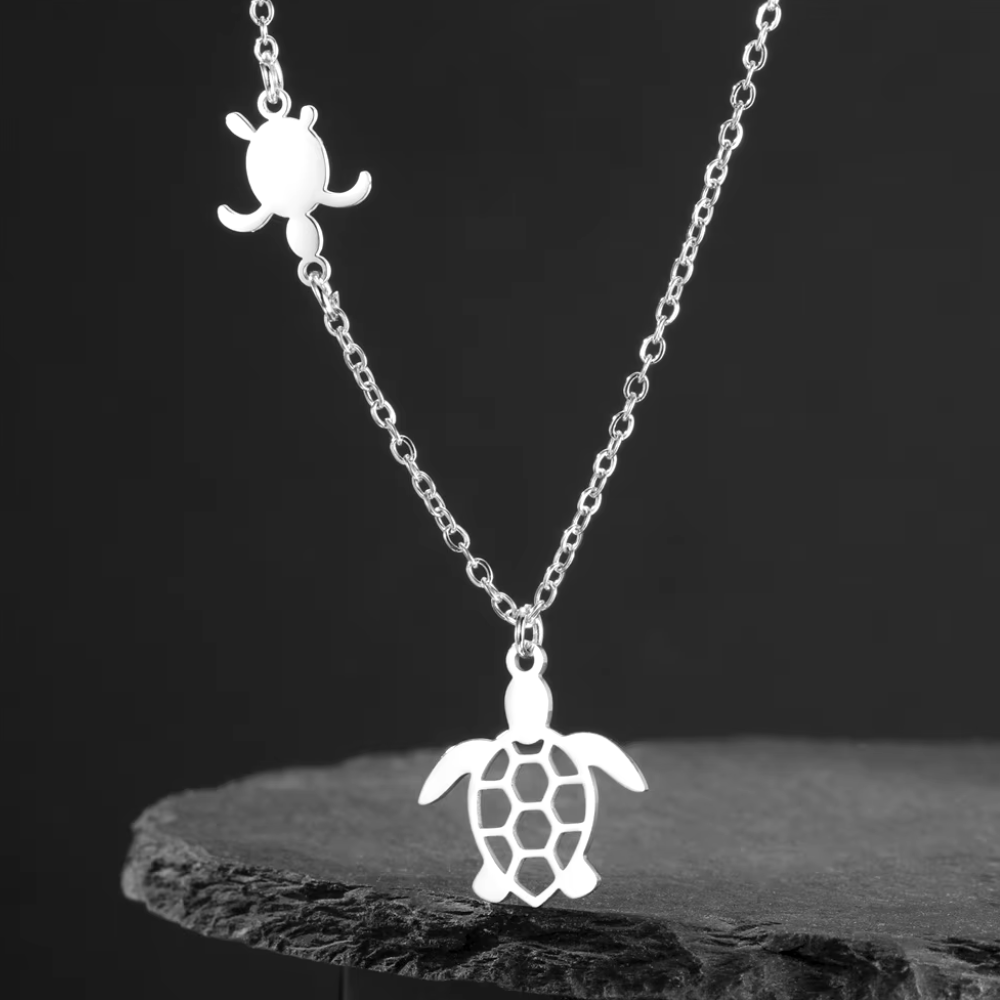 Collier Tortue Femme Argent