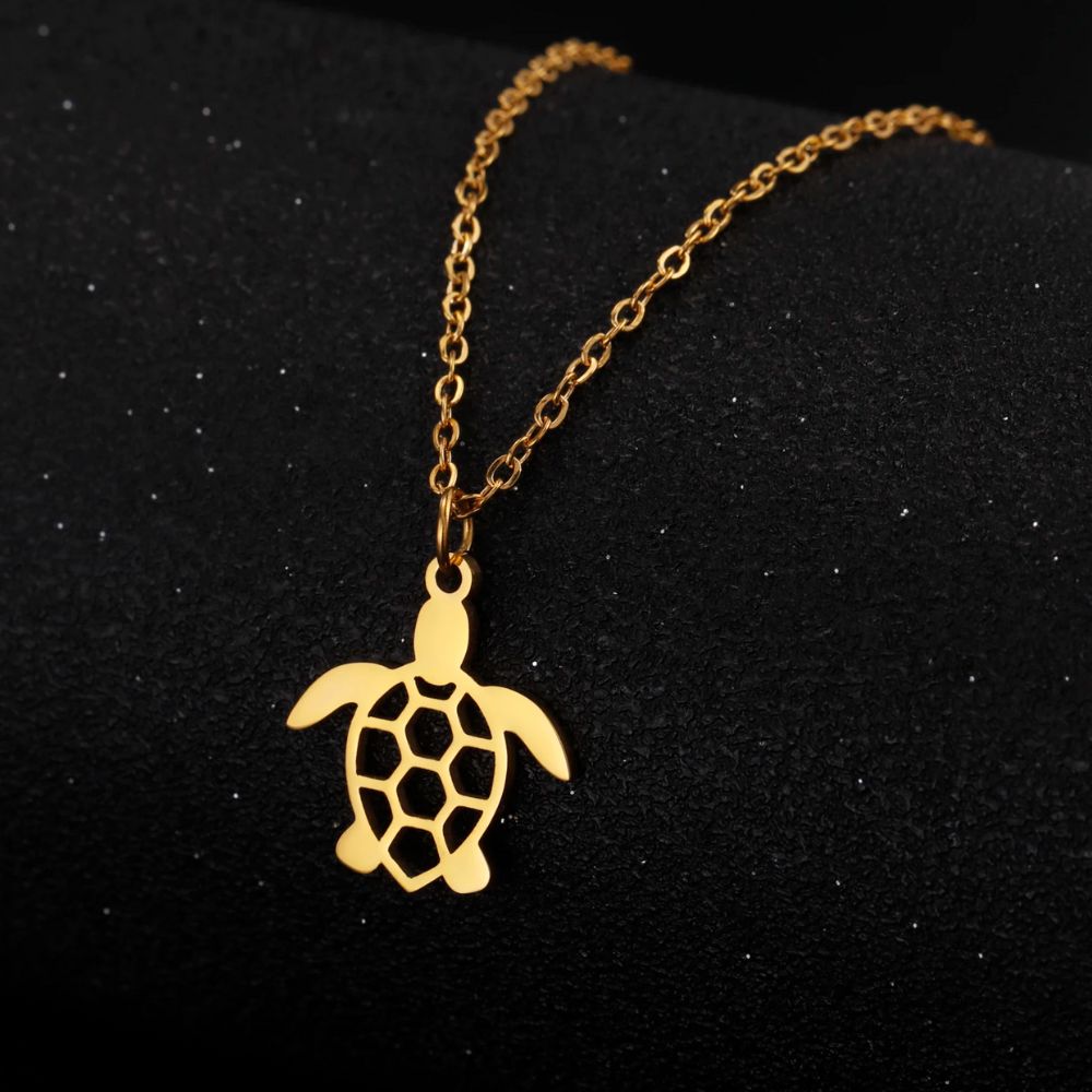 Collier Tortue Acier Inoxydable