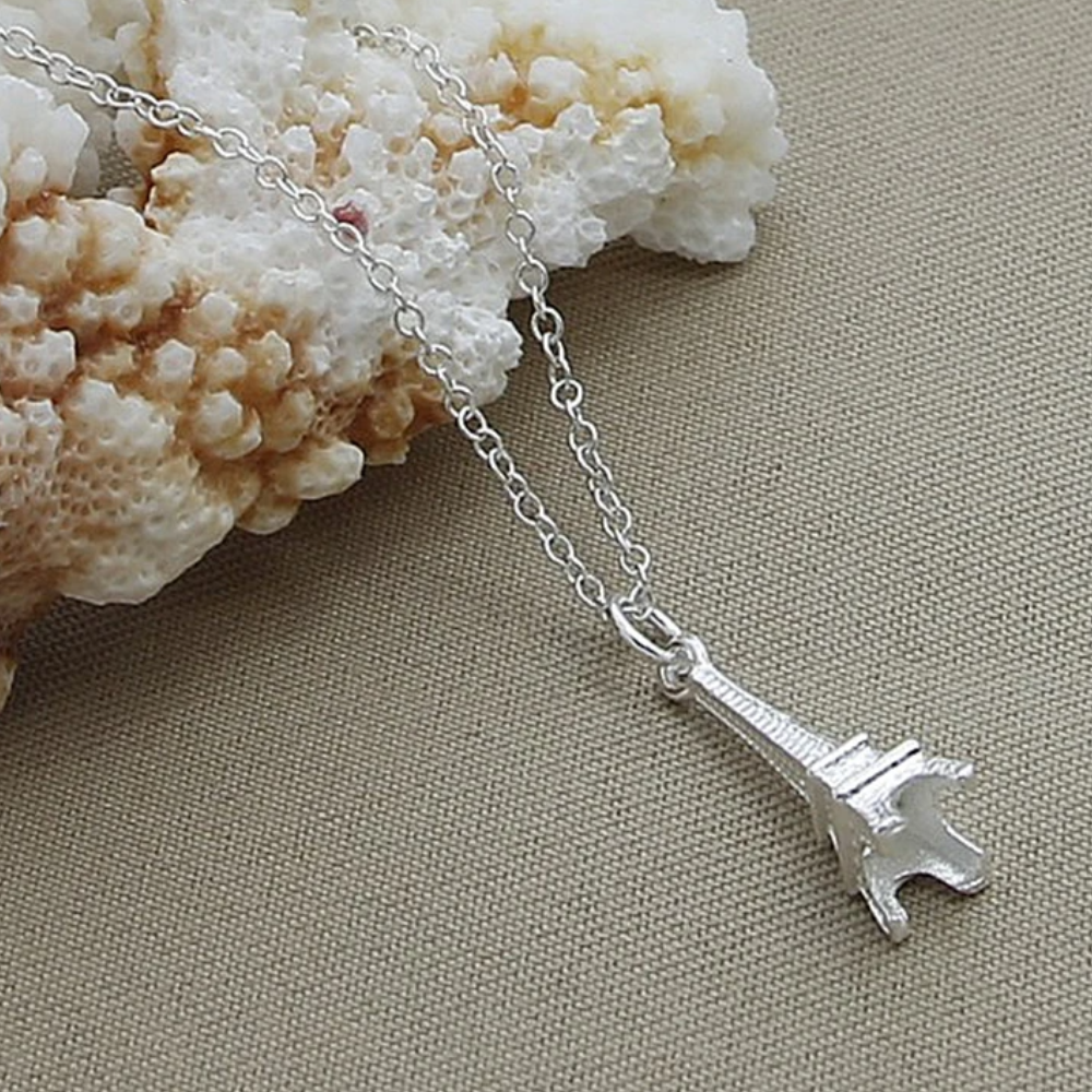 Collier Tour Eiffel Acier 