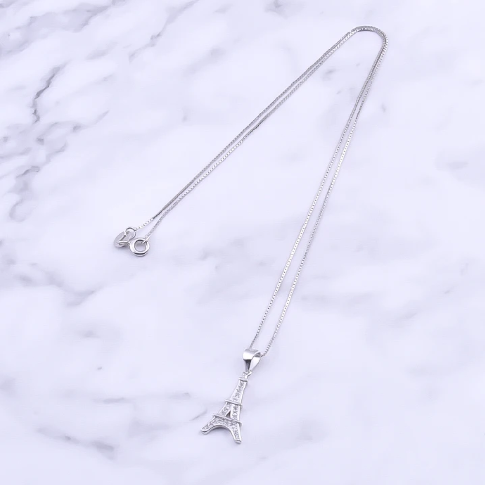 Collier Tour Eiffel Argent Sterling