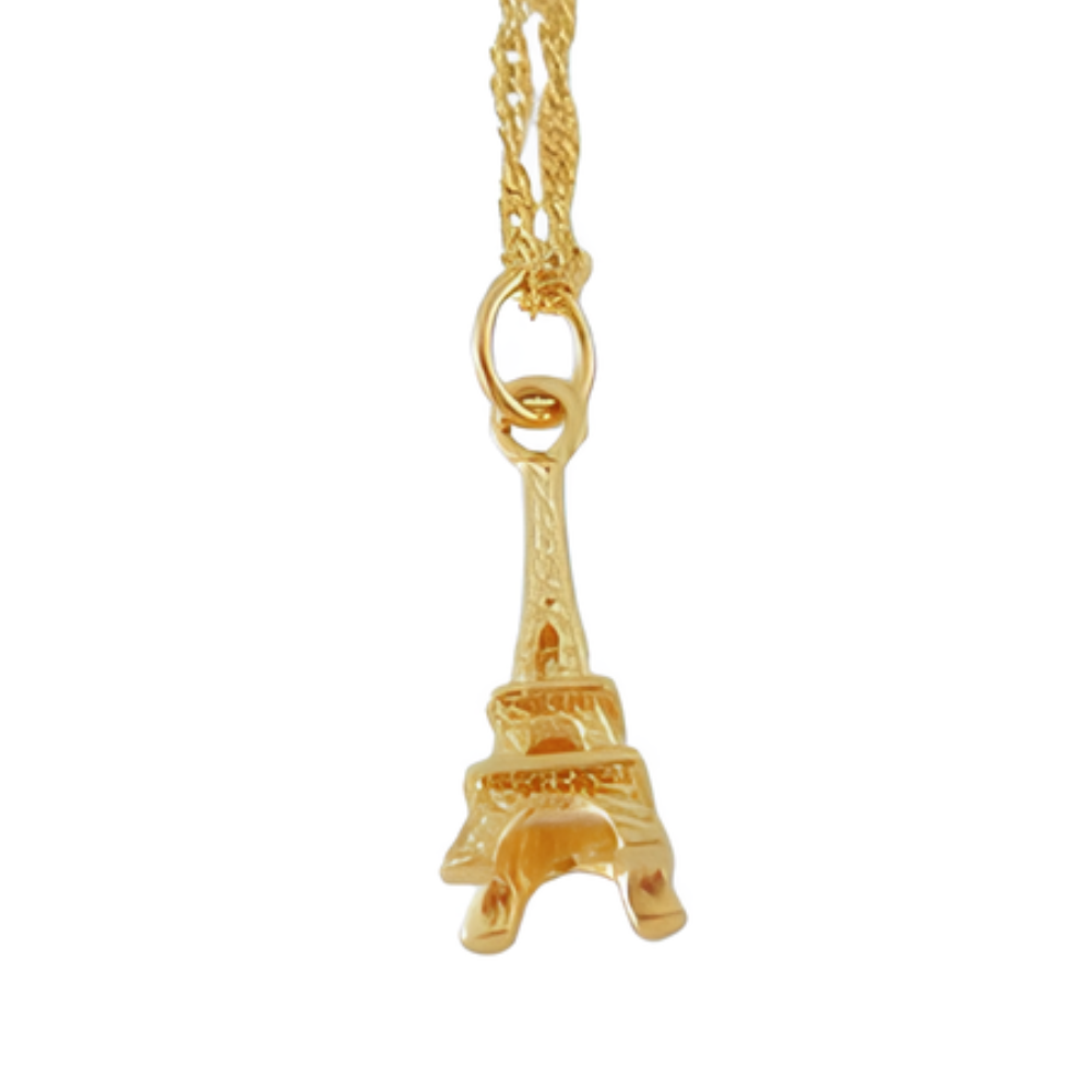 Collier Tour Eiffel Doré