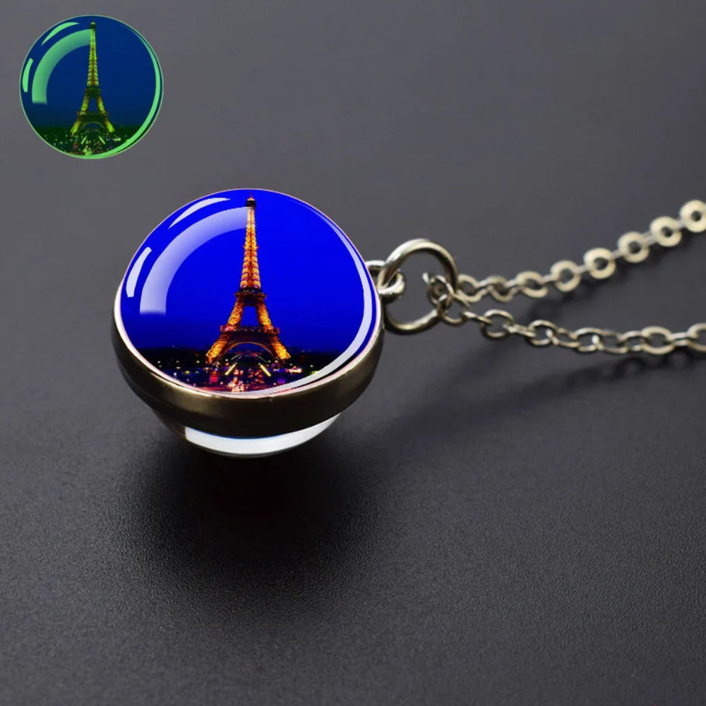 Collier Tour Eiffel Lumineux Acier Inoxydable