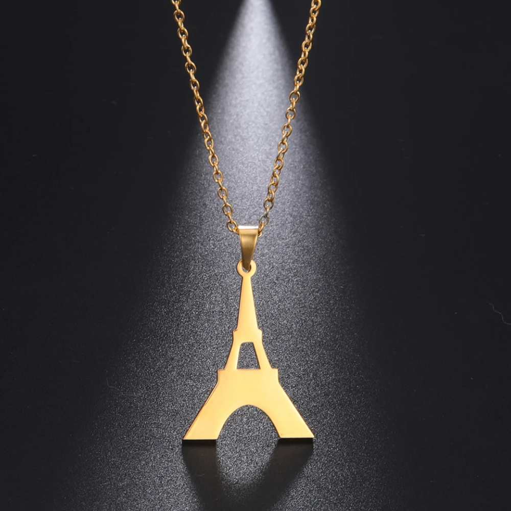 Collier Tour Eiffel Simple Métal