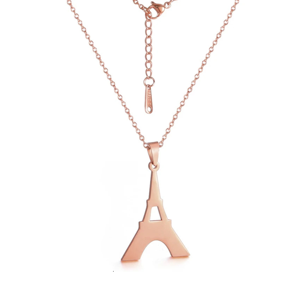 Collier Tour Eiffel Simple Rose