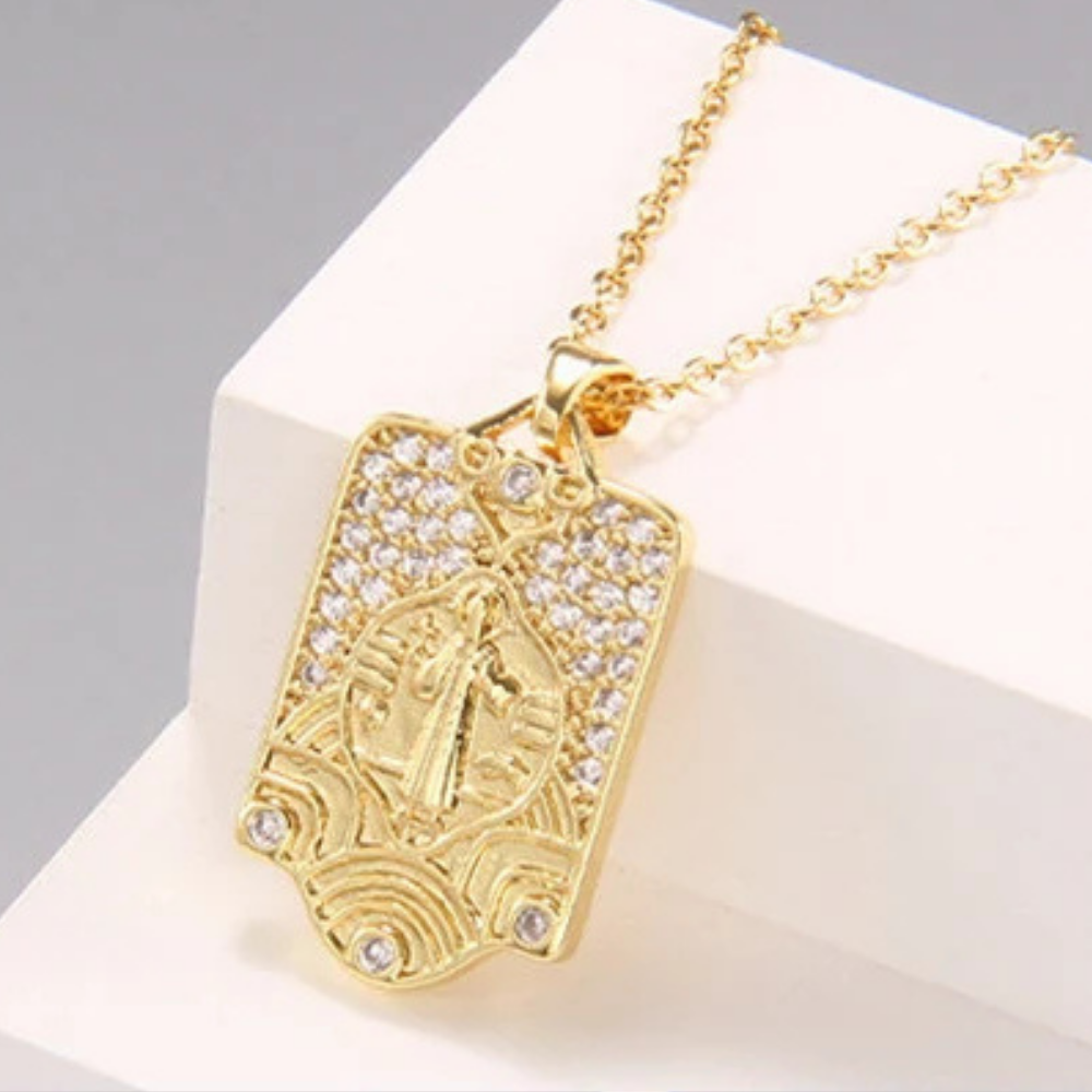 Collier Rectangulaire Vierge Marie pas cher