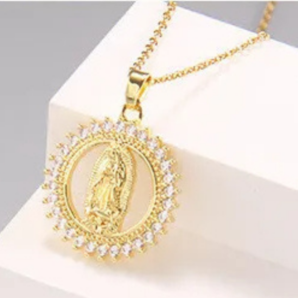 Collier Rond Vierge Marie pas cher