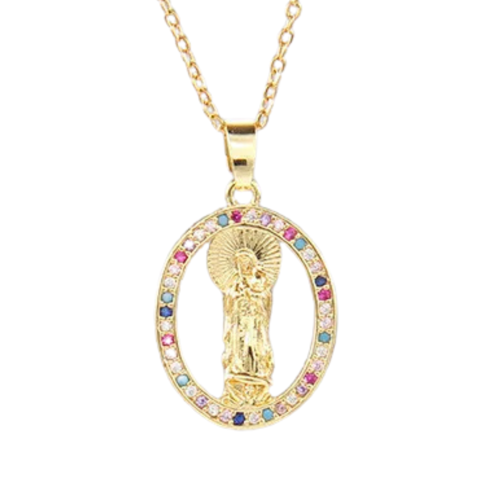 Collier Vierge Marie Ajouré