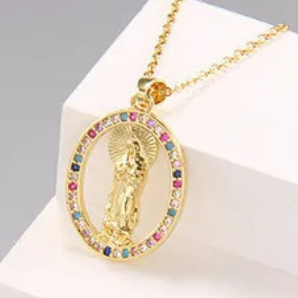Collier Vierge Marie Ajouré pas cher