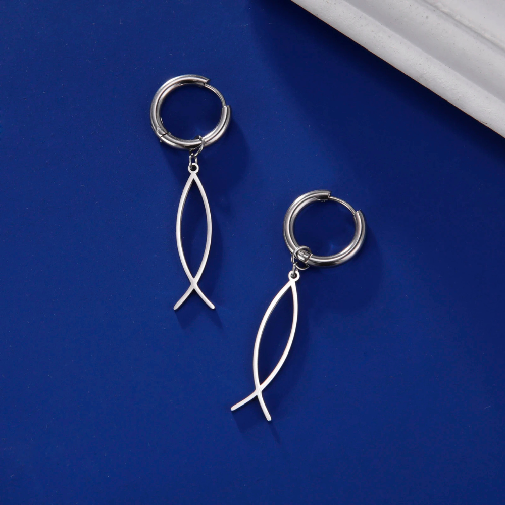 Boucles d’Oreilles Poisson argent