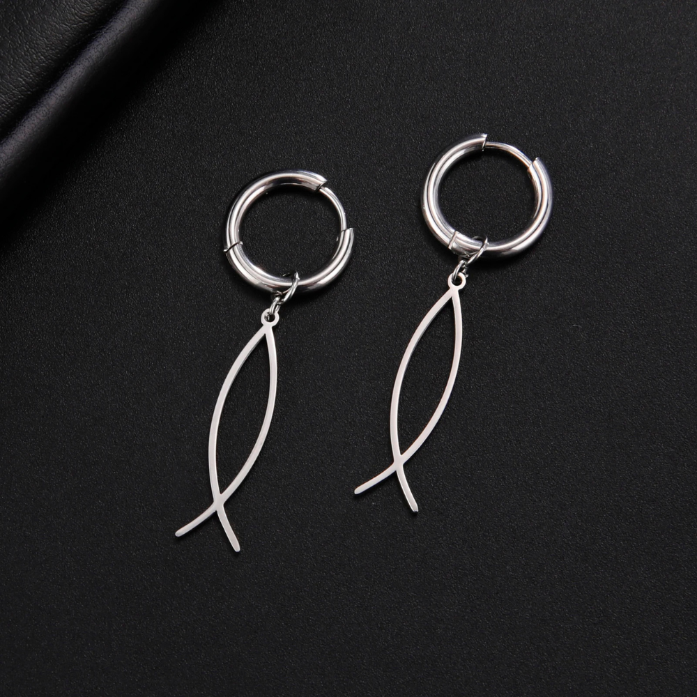 Boucles d’Oreilles Poisson acier