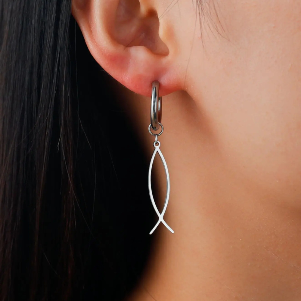 Boucles d’Oreilles Poisson argent