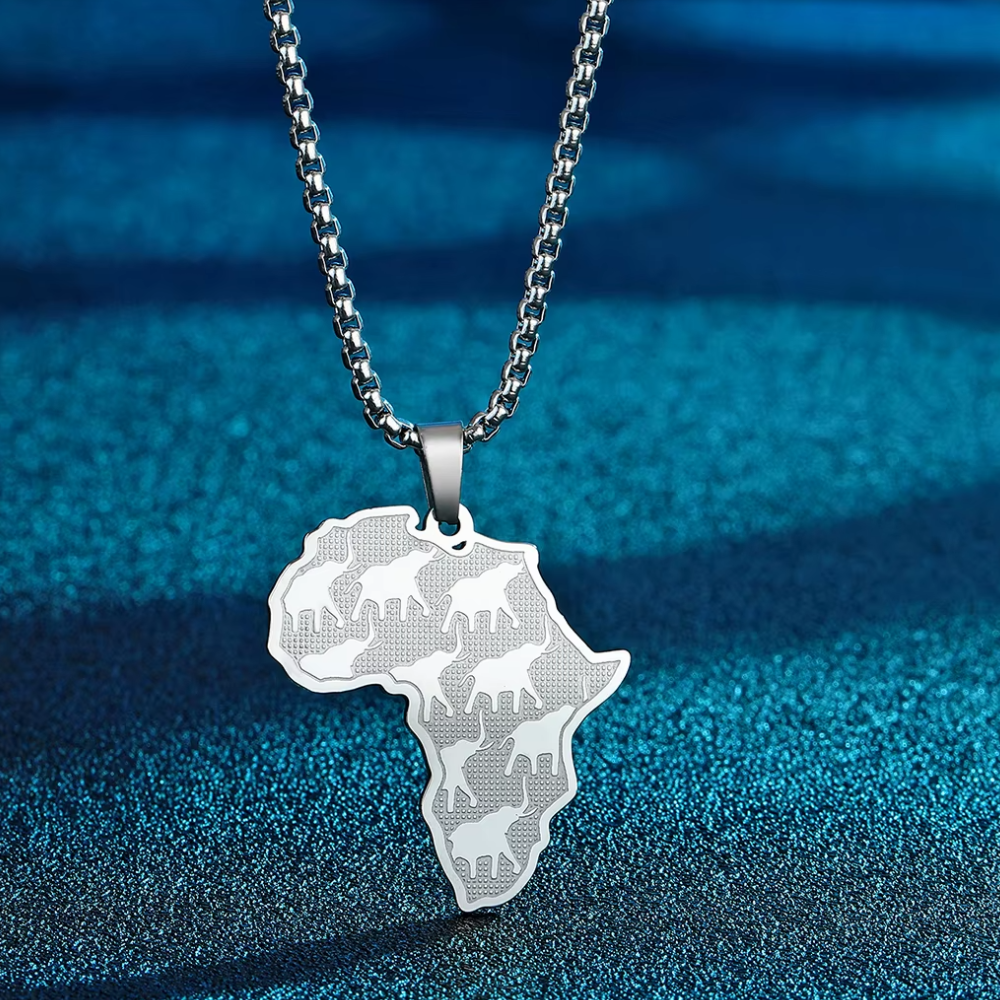 Collier Afrique Éléphant Argent