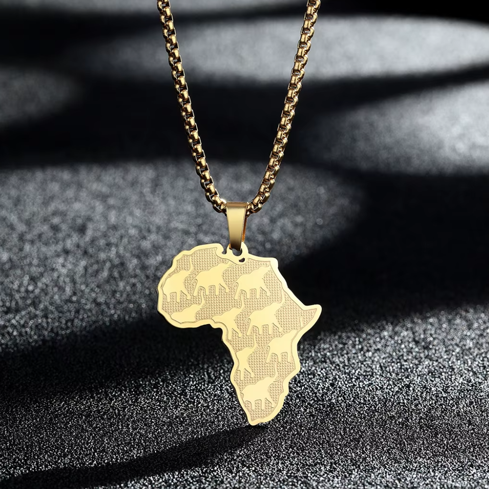 Collier Afrique Éléphant Or