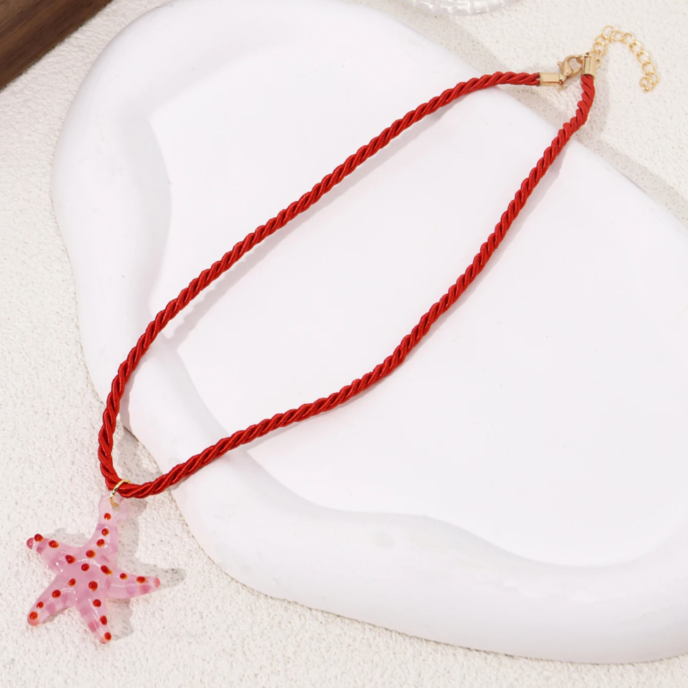 Collier Étoile de Mer Résine tendance