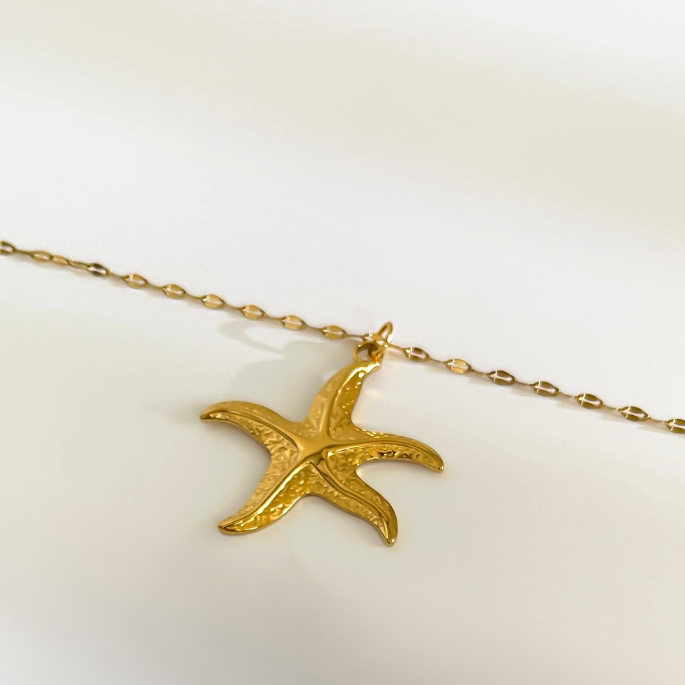 Collier Étoile de Mer Or pas cher