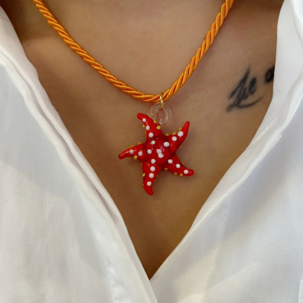 Collier Étoile de Mer Résine pas cher