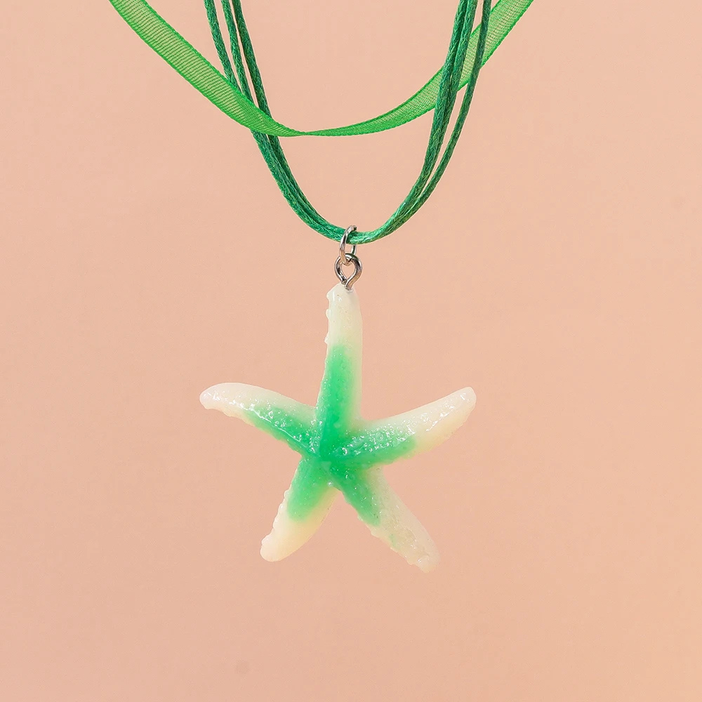 Collier Étoile de Mer Fantaisie ruban