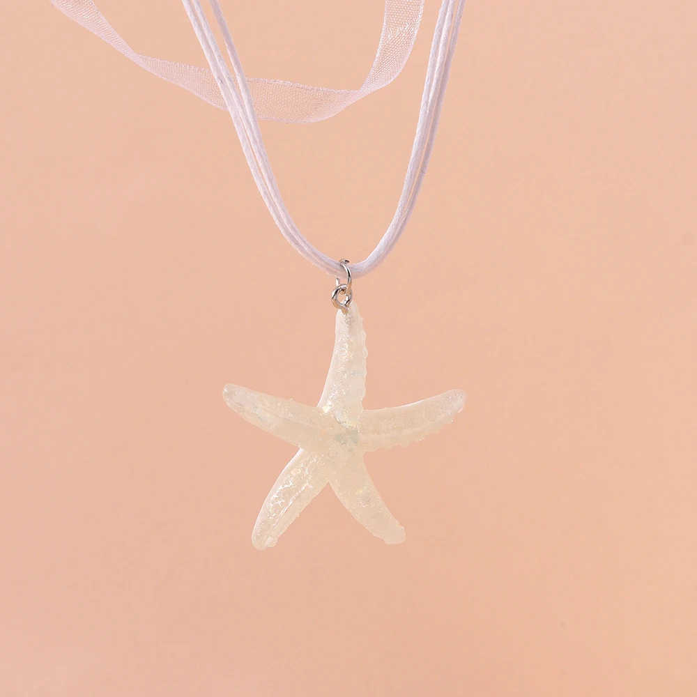 Collier Étoile de Mer Fantaisie ruban