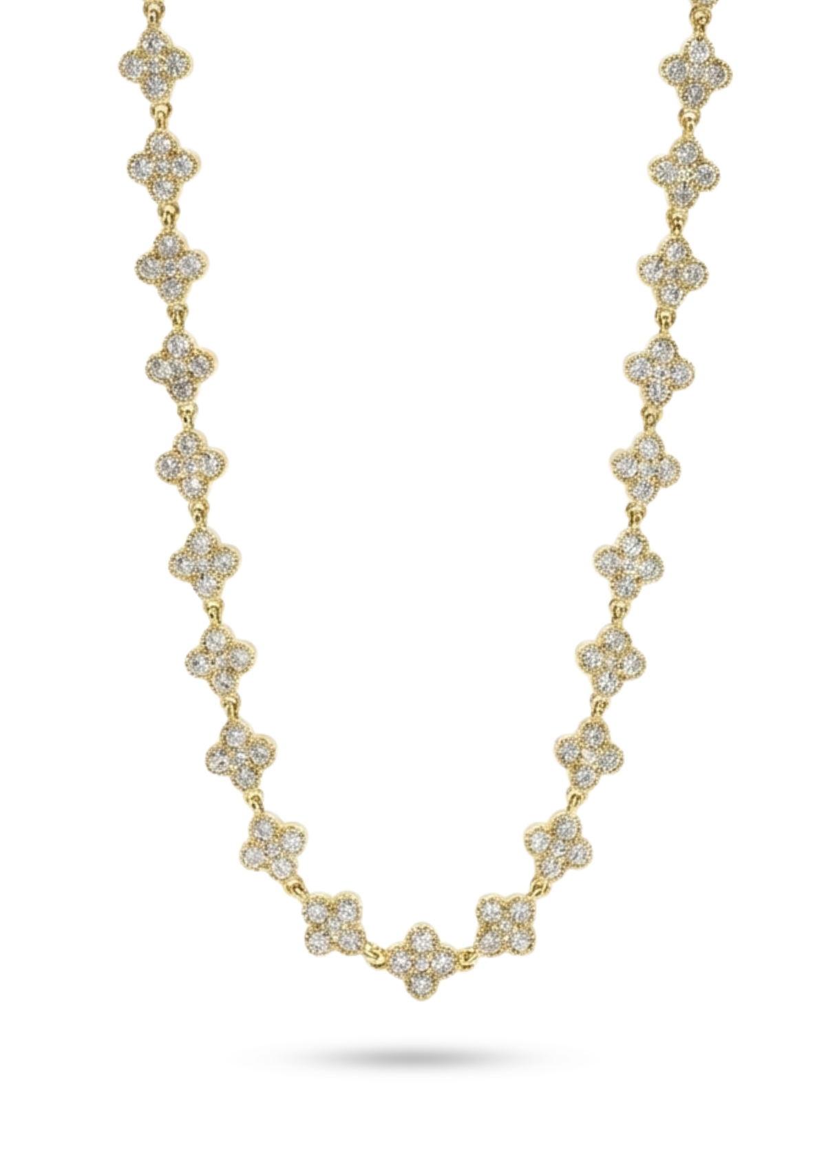 Collier Trèfle Strass femme