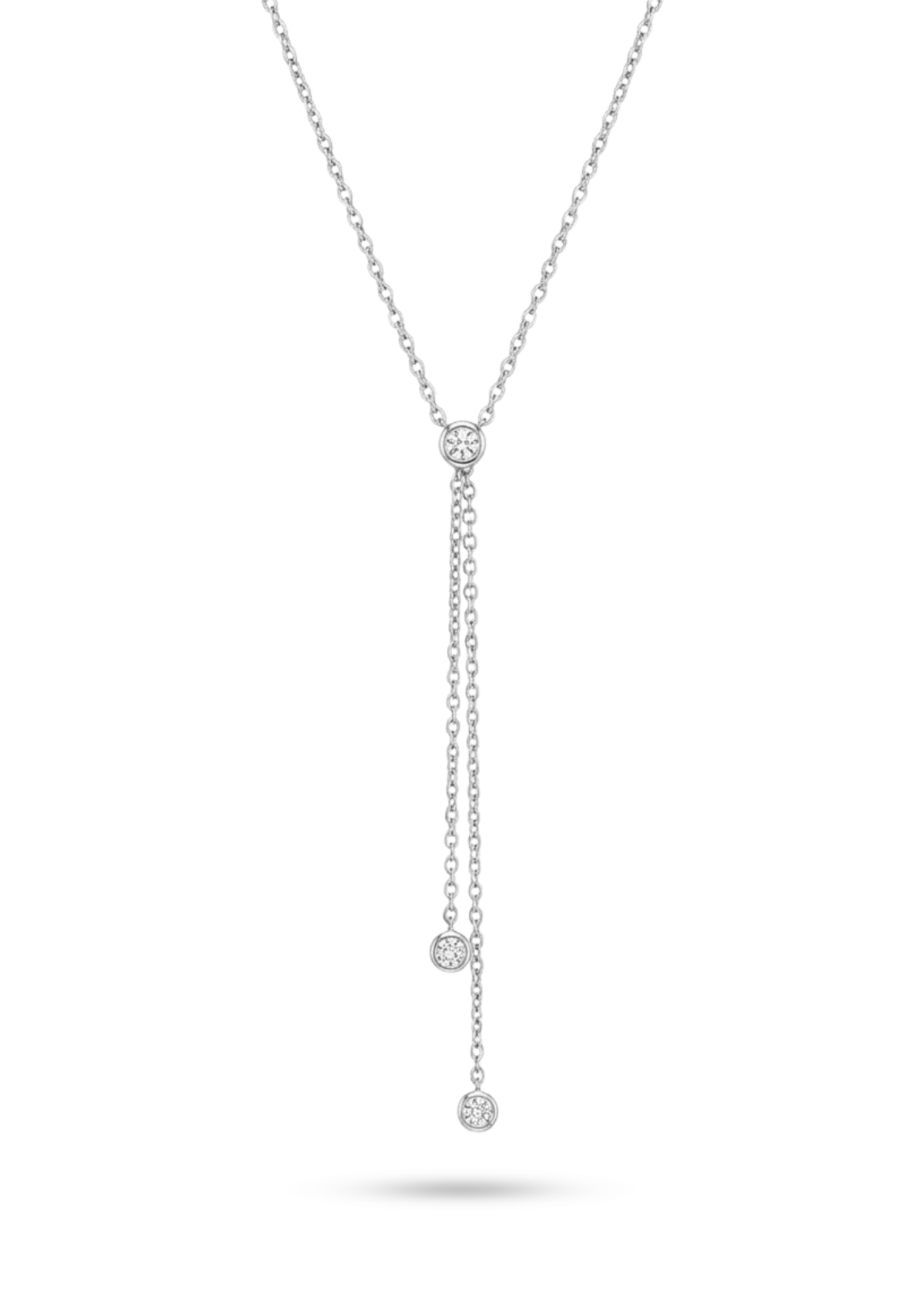 Collier en Y Double Strass