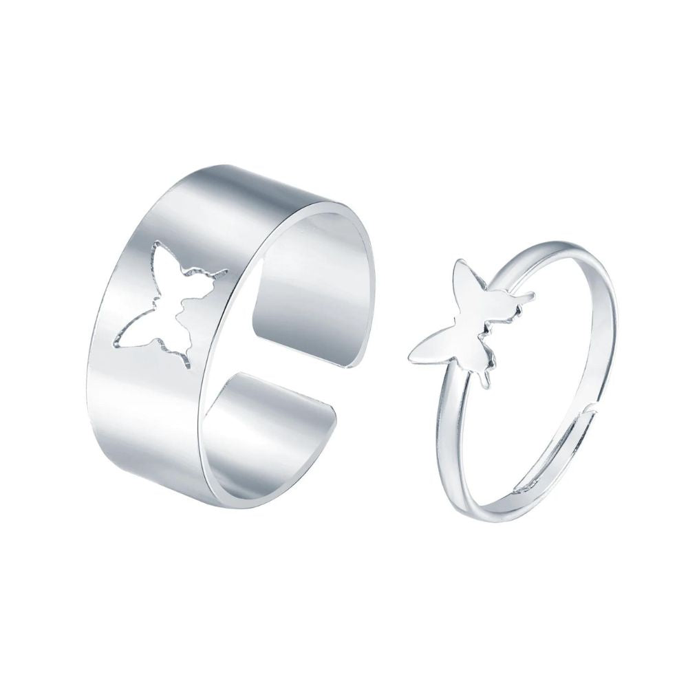 Double Bague Papillon