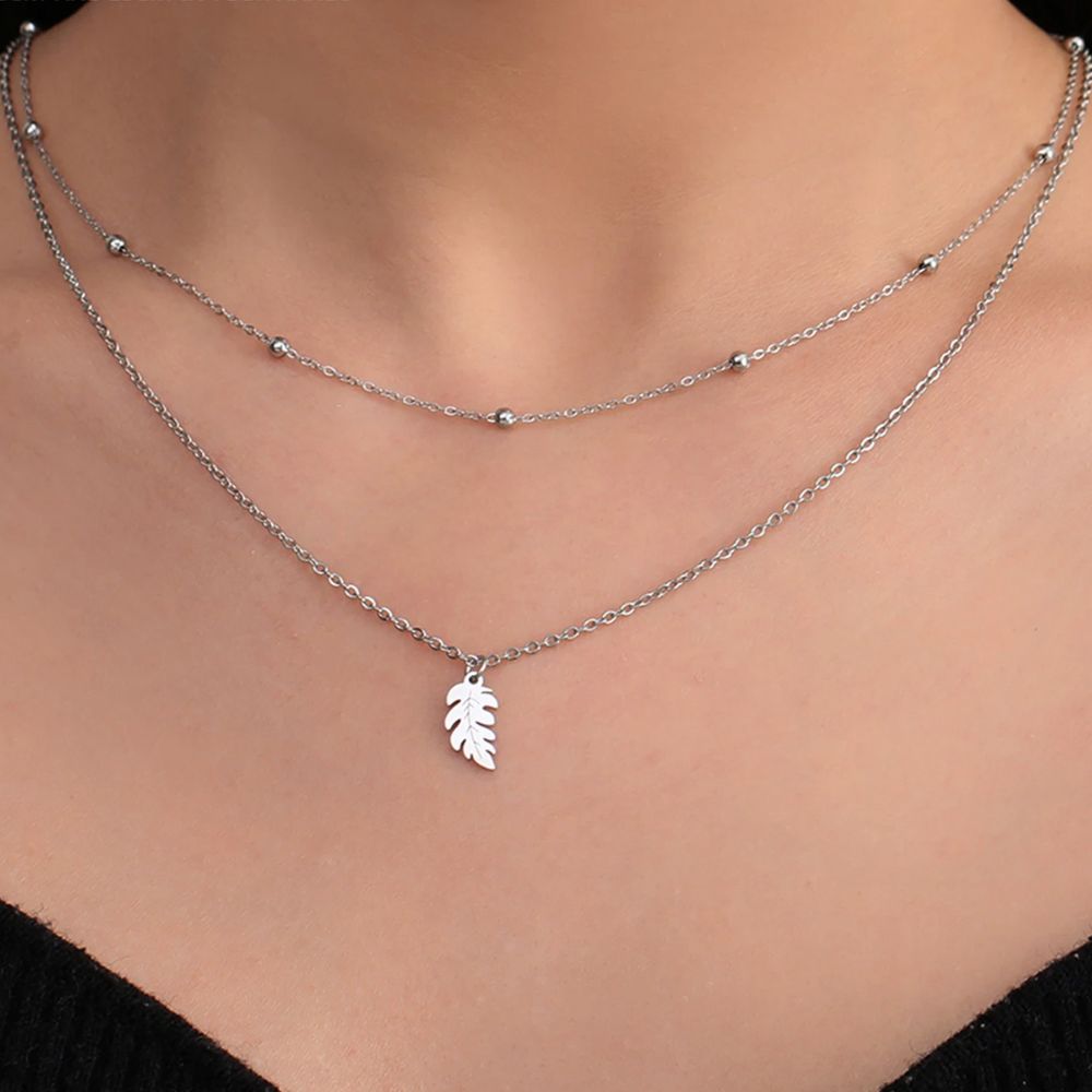 Collier Plume Argent