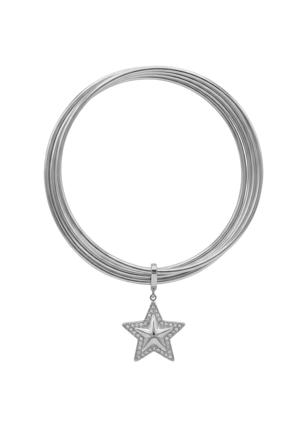 Multiple Jonc Breloque Étoile argent