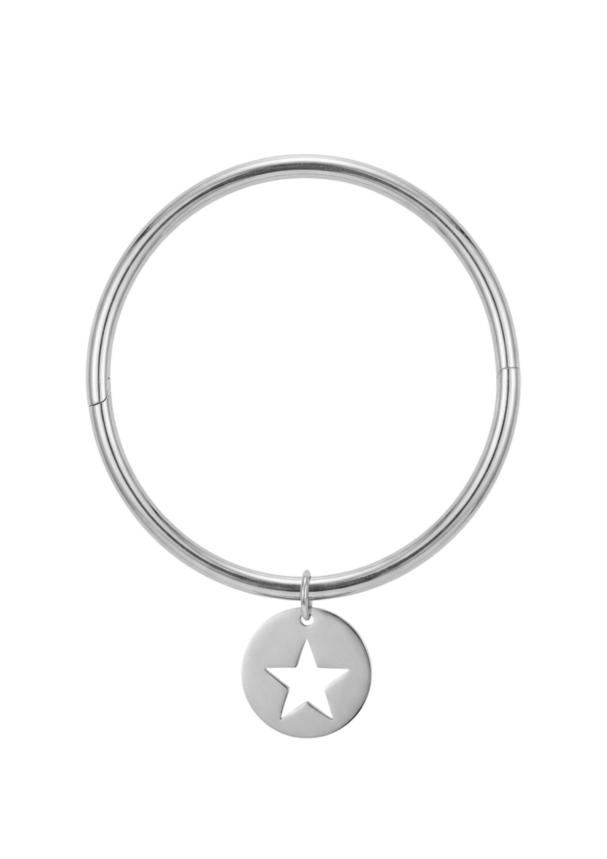 Jonc Breloque Pastille Étoile argent