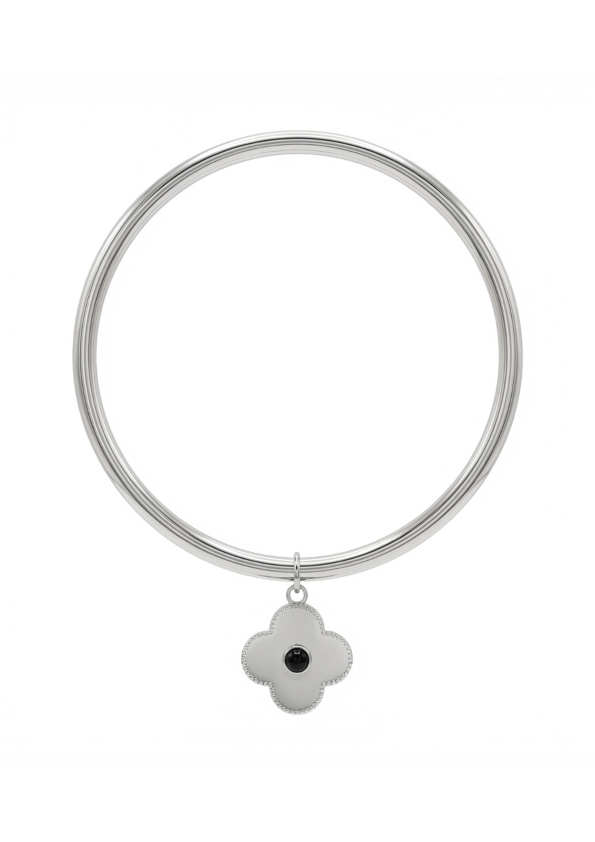 Bracelet Jonc Trèfle argent