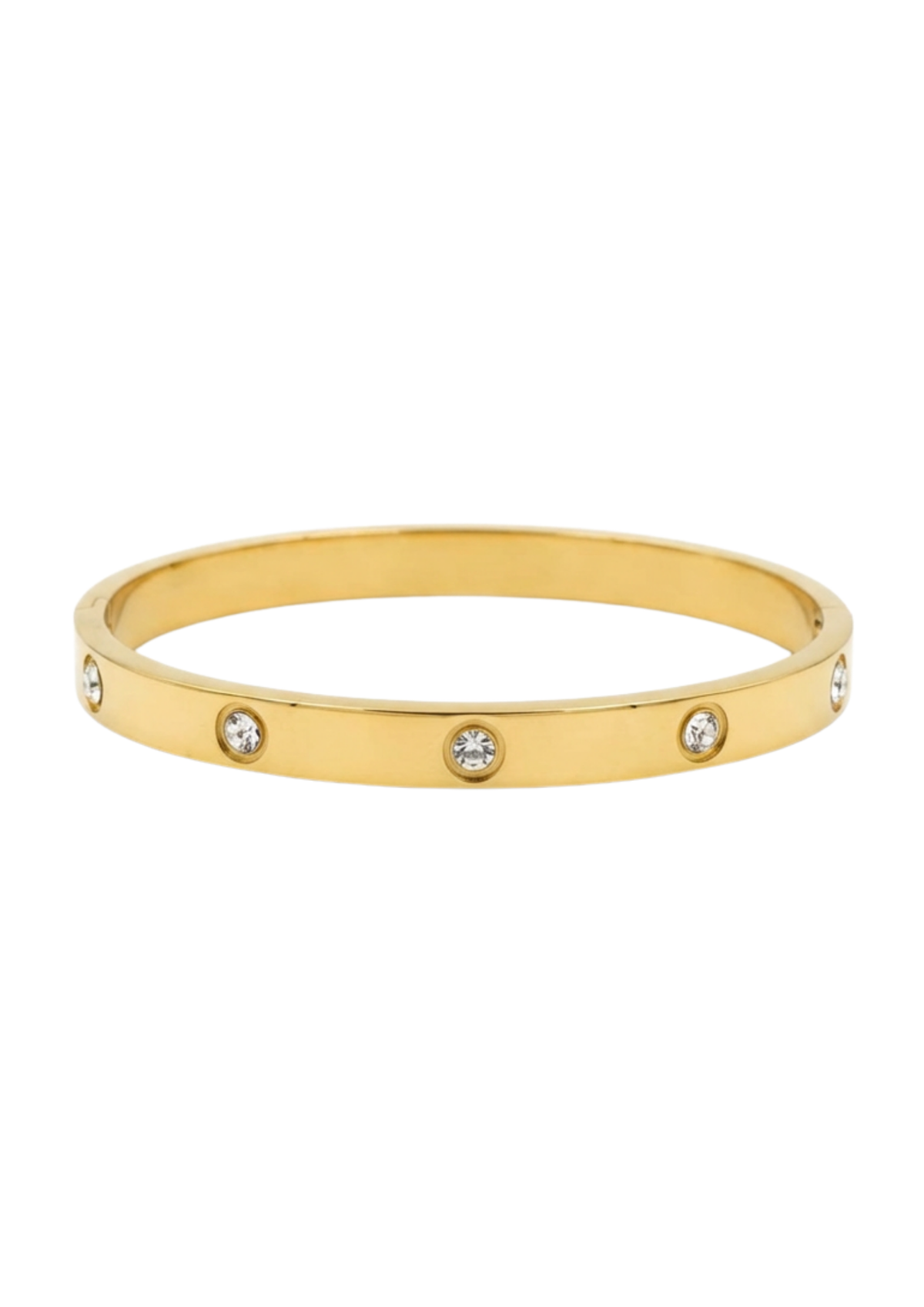 Jonc Rigide Strass or