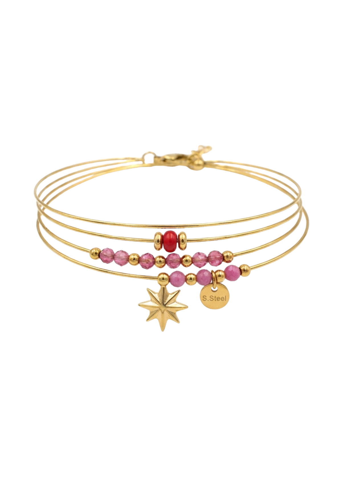 Bracelet Semainier Perles roses