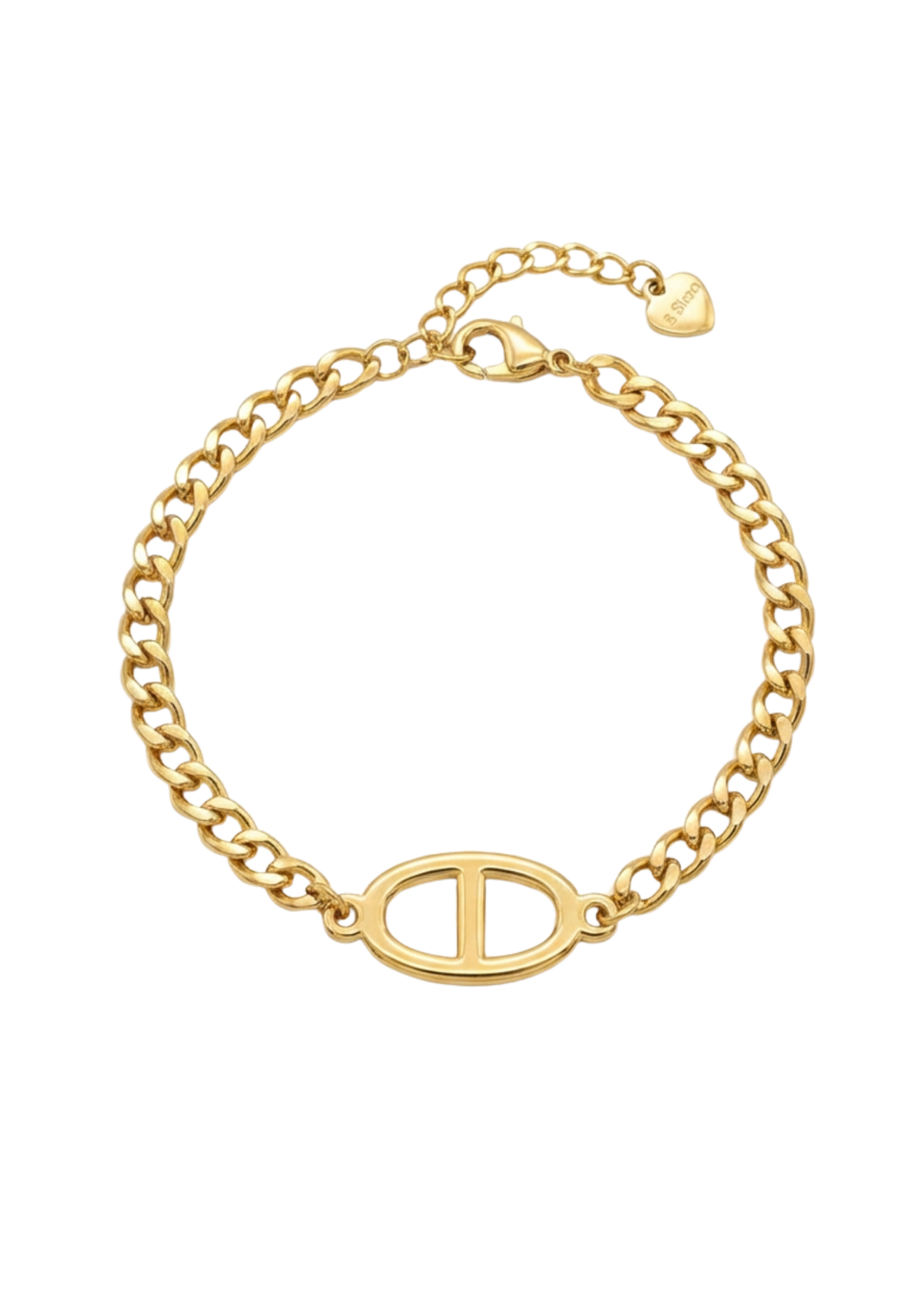 Bracelet Gourmette Maille Marine or