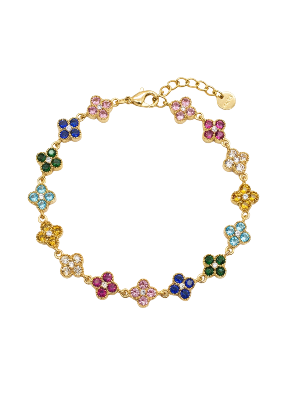 Bracelet Fleurs Strass couleur