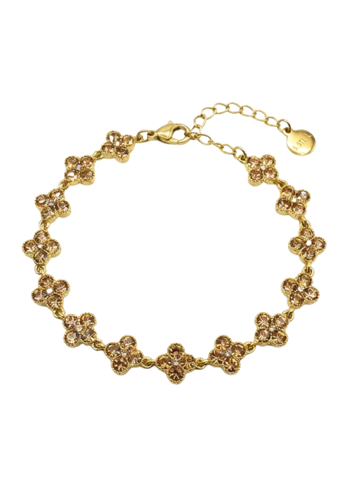 Bracelet Fleurs brun
