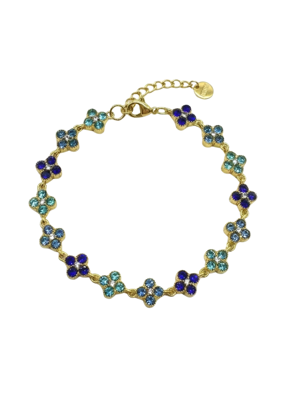 Bracelet Fleurs bleu