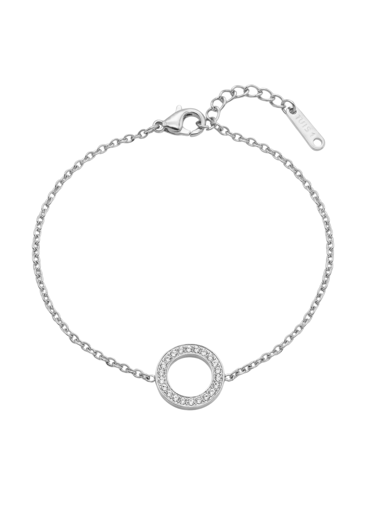 Bracelet Cercle Ajouré Strass argent
