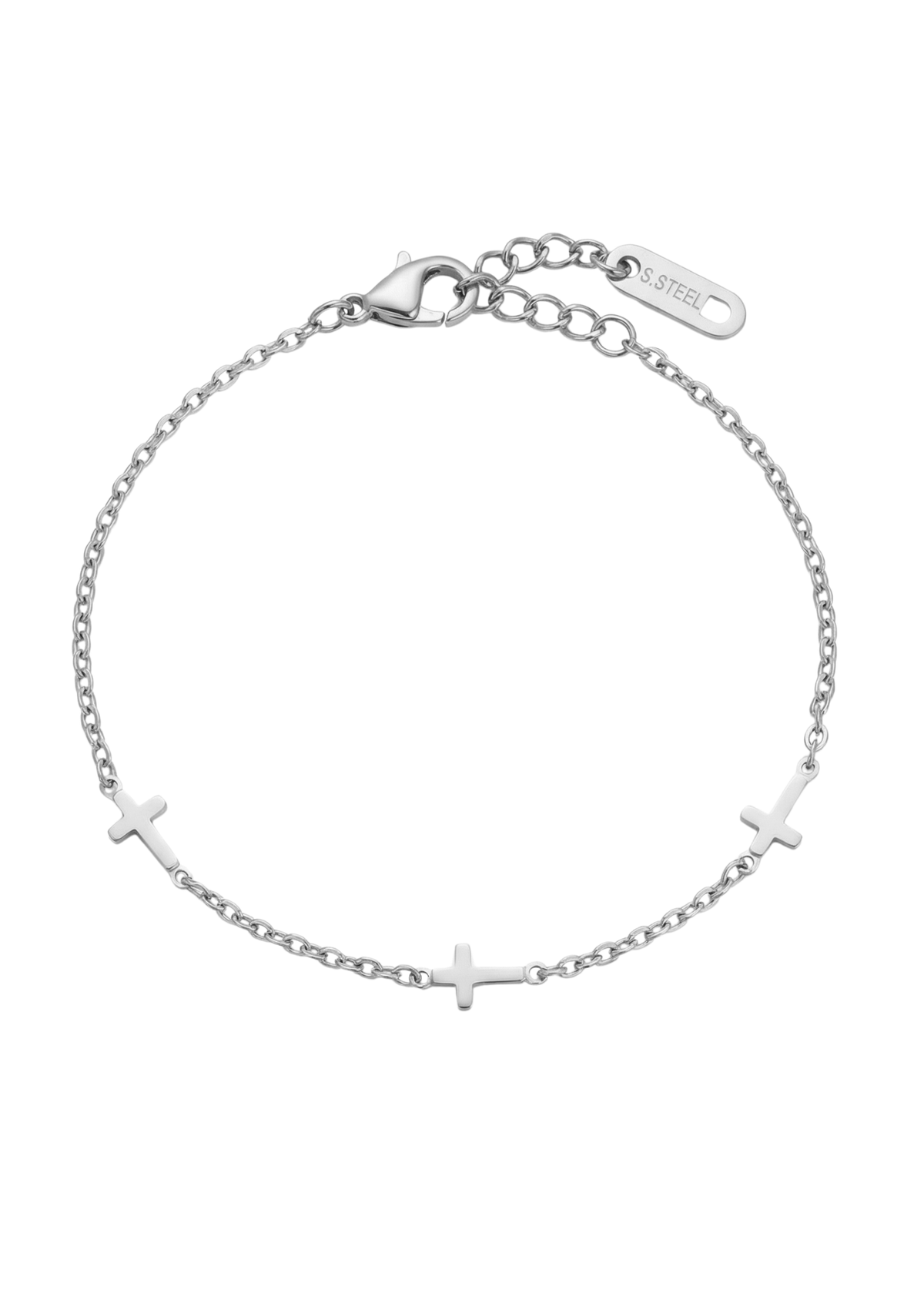 Bracelet 3 Croix Fines argent