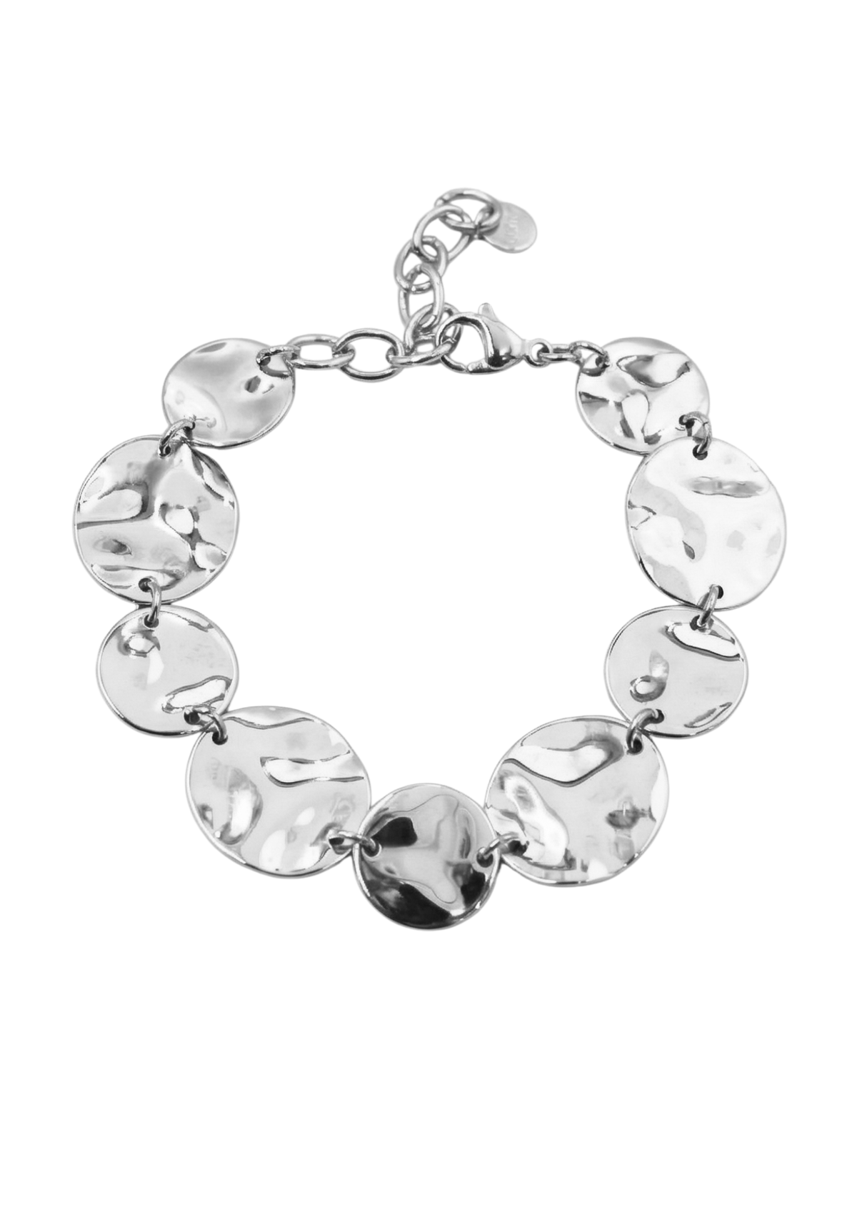 Bracelet Médailles Rondes Martelées argent