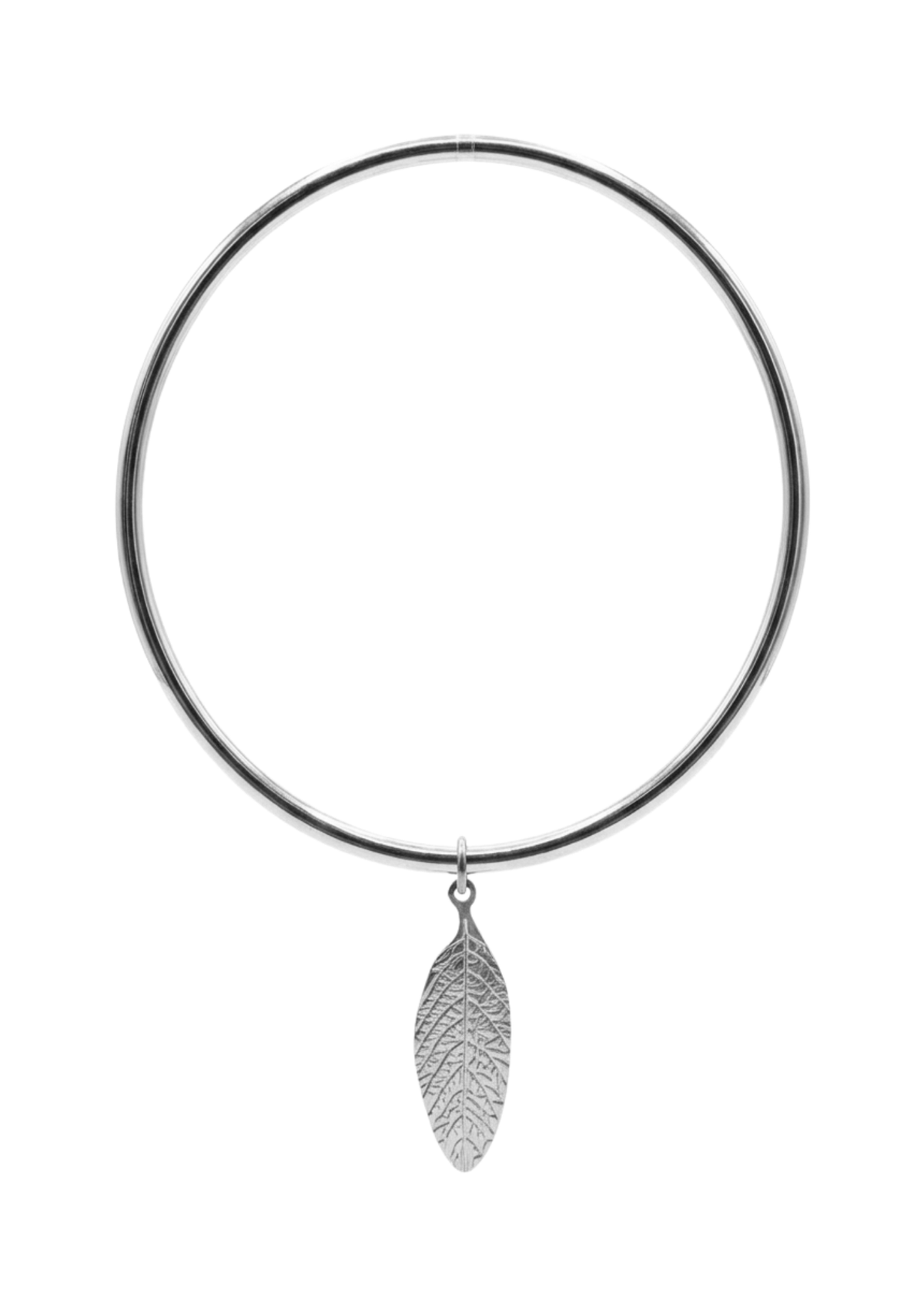 Jonc Pampille Feuille argent