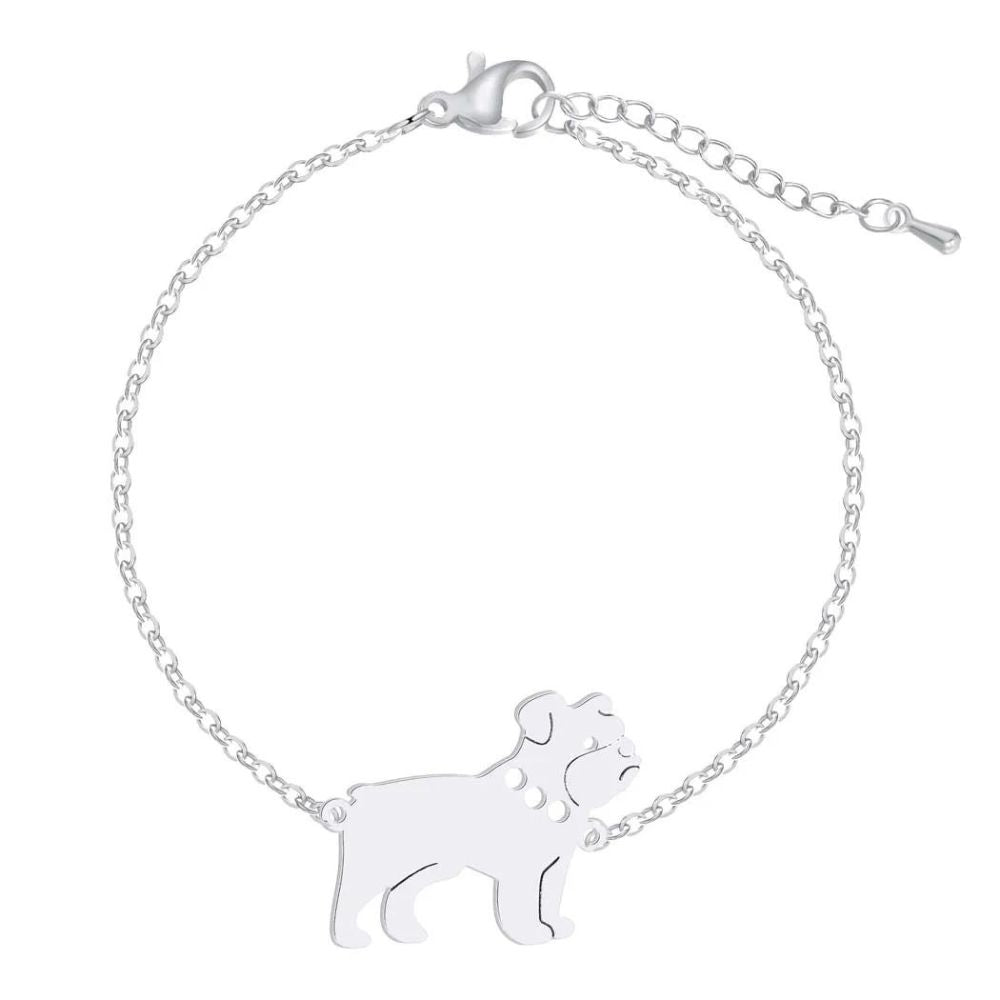 petit bracelet bouledogue argent