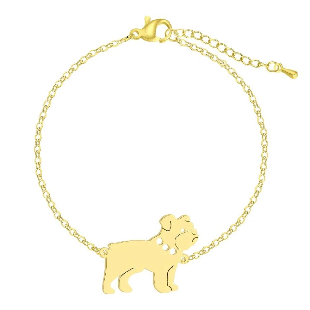 petit bracelet bouledogue or