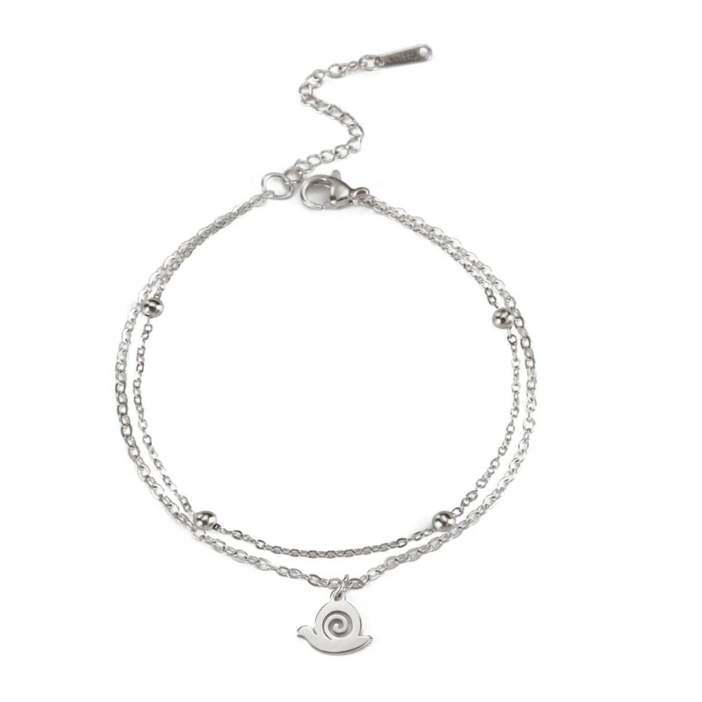 petit bracelet escargot couleur argent