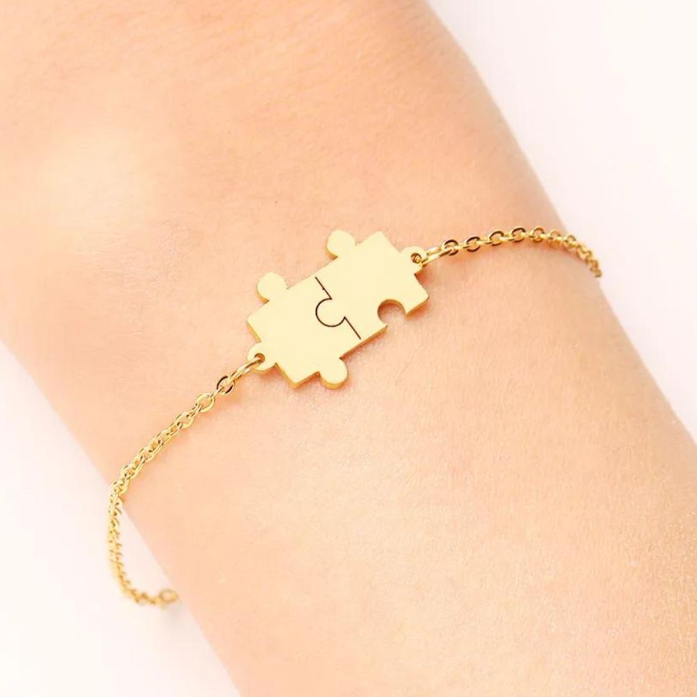 petit bracelet puzzle de couleur or